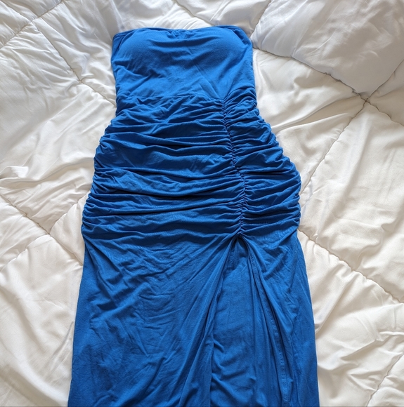 Gorgeous Royal Blue Tube Top Dress, Strapless 💙 Klassy Network - Brami Dress - Picture 3 of 4